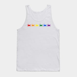 Cat LGBT Rainbow Cat Daddy Cat Mom Cat Lovers Funny Cat Tank Top